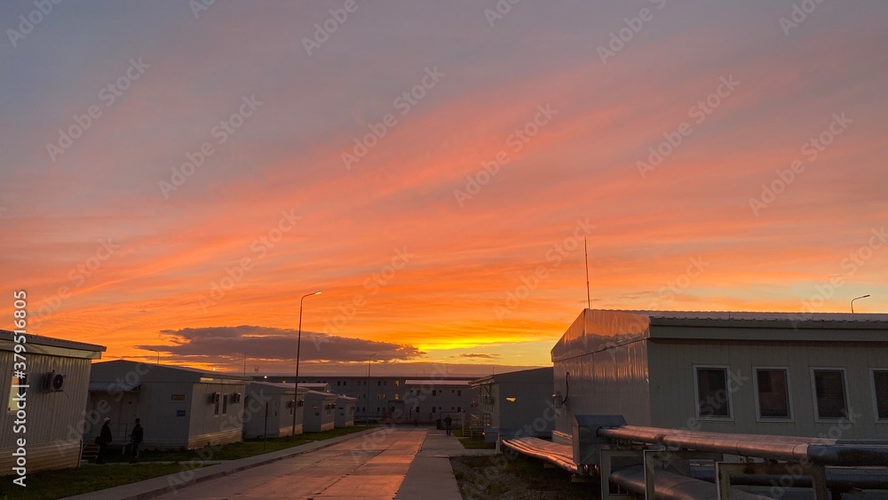 Obraz premium sunset in the city