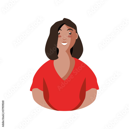 latin woman cartoon vector design