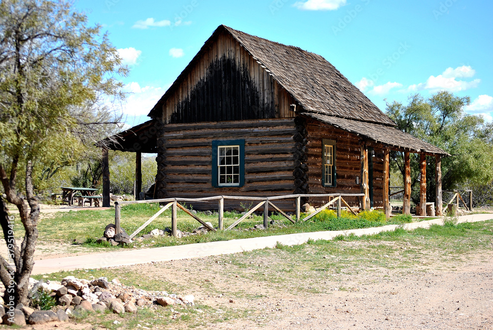 old western log cabin