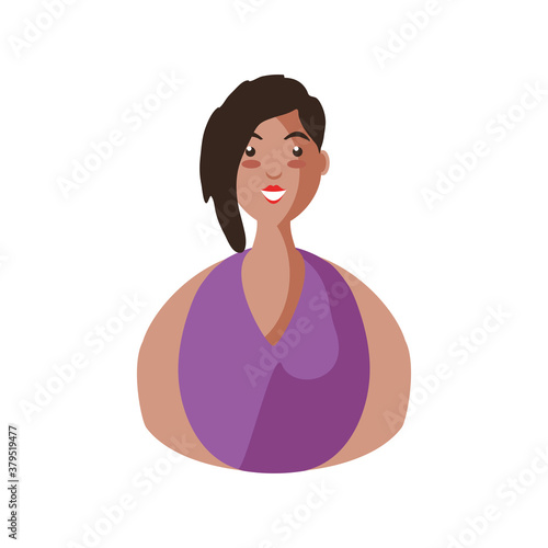 latin woman cartoon vector design