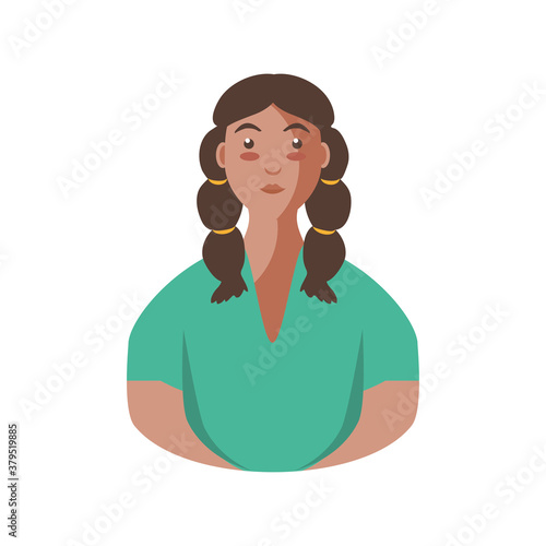 latin woman cartoon vector design