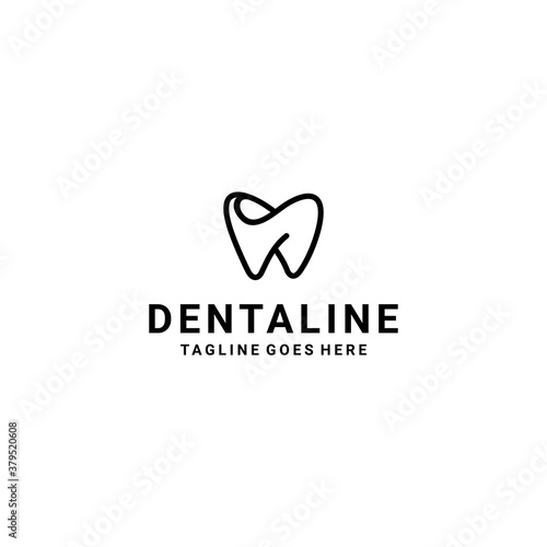 Illustration modern dental Health Logo design vector template Logotype
