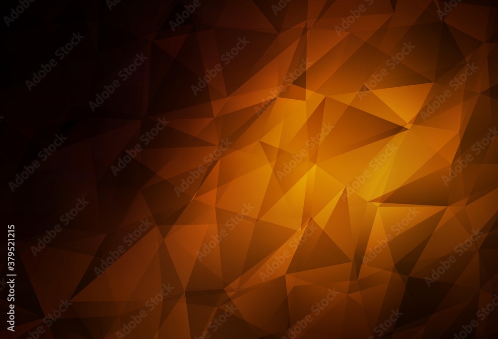 Dark Orange vector low poly background. Dark Orange vector low poly background.