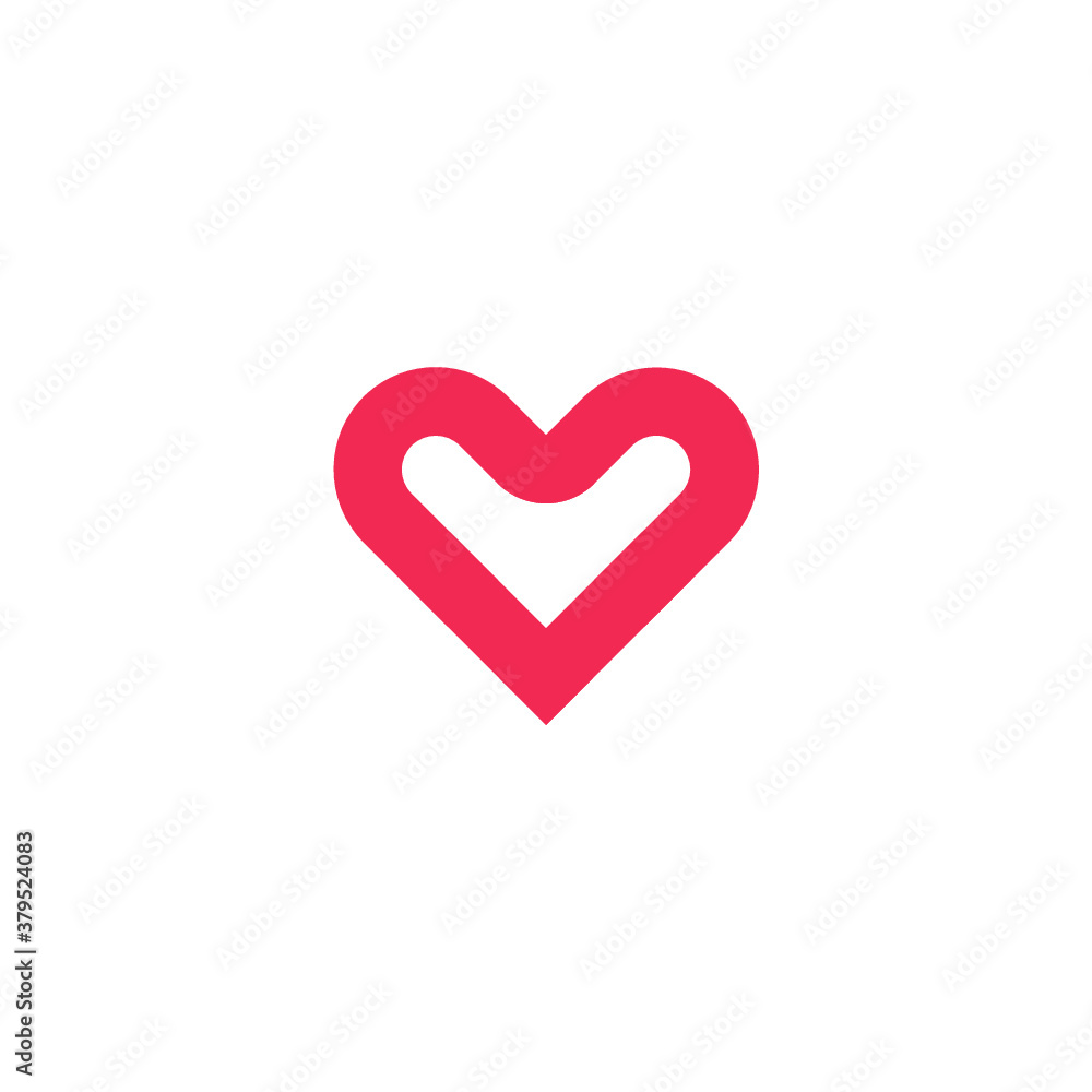 iconic love heart logo vector