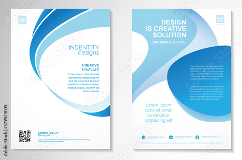 Template vector design for Brochure, AnnualReport, Magazine, Poster, Corporate Presentation, Portfolio, Flyer, infographic, layout modern size A4, Front and back, Easy to use and edit.
