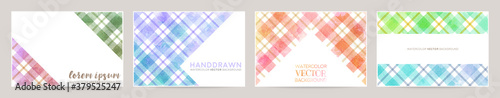 watercolor checkered pattern for card design