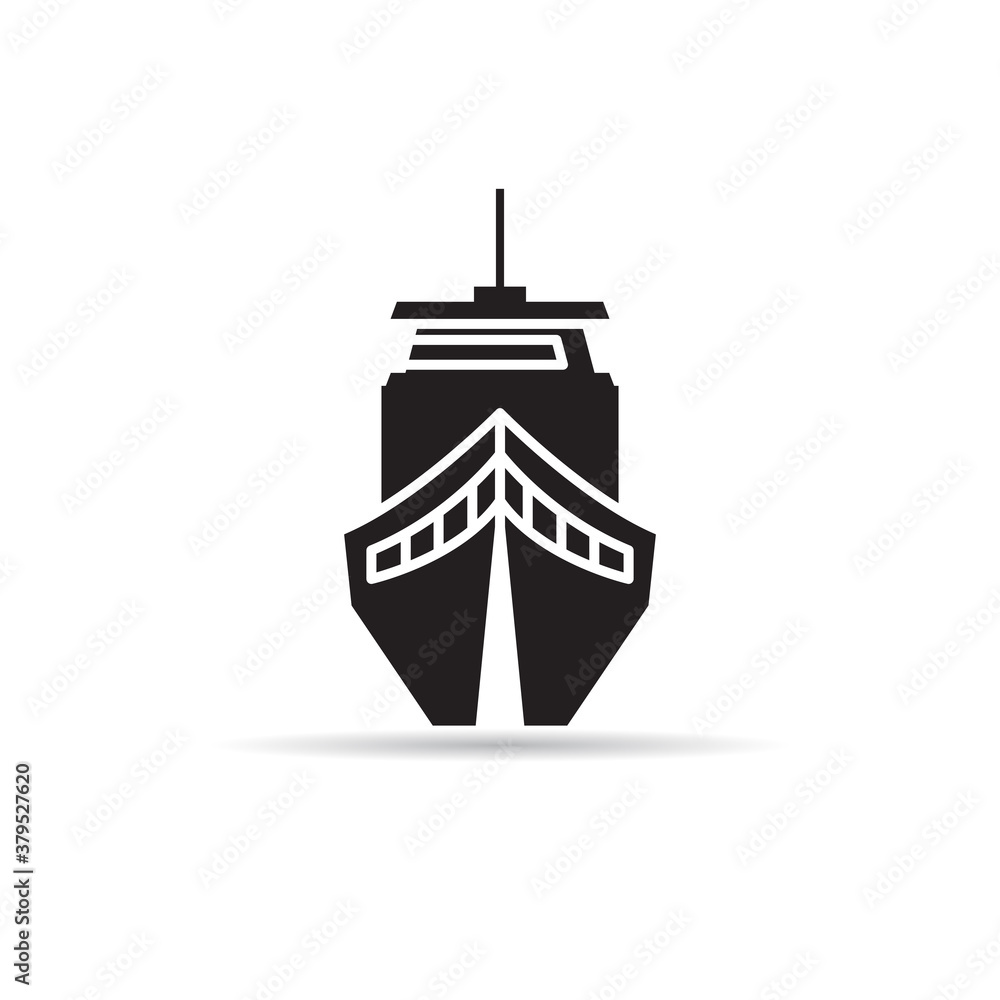 vessel ship icon vector on white background vessel ship icon vector on white background