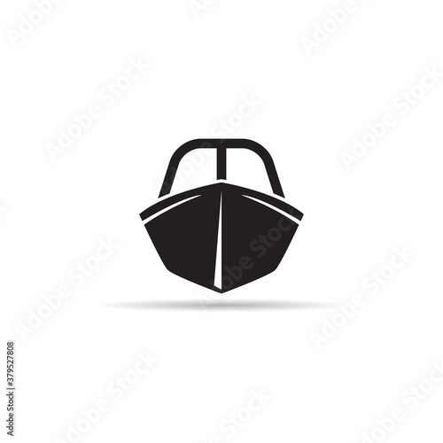 speedboat icon vector on white background