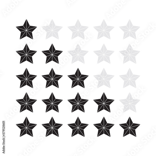Star for ranking.Vector 5 stars rating review. 