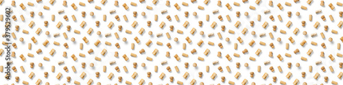 wine corks background on a white backlit background. wine background with corks and corkscrew for fabric print, paper print, wallpapers, design.