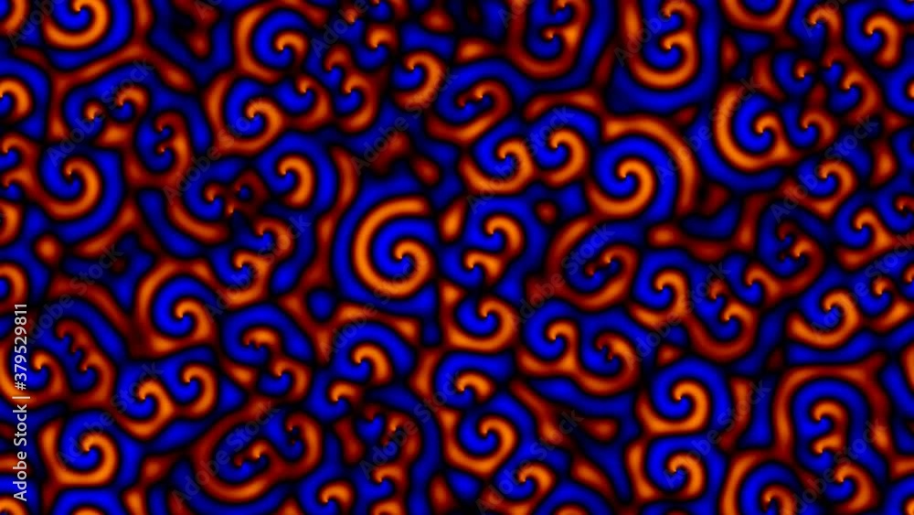 Walking Shapes With Heated Convection Motion Blobs Blue Orange Walking Shapes With Heated Convection Motion Blobs Blue Orange
