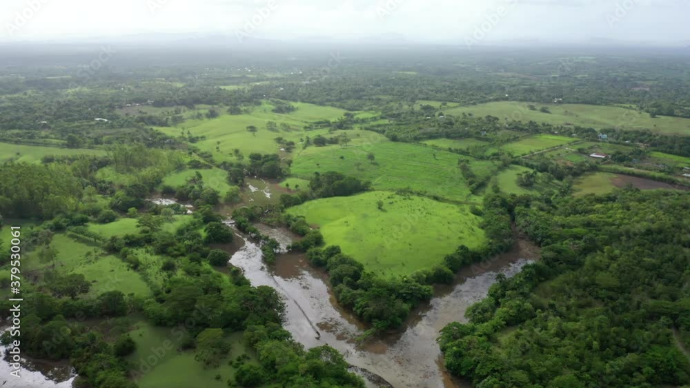 Brown cloudy waters from rains in the ozama river in the dominican republic Brown cloudy waters from rains in the ozama river in the dominican republic