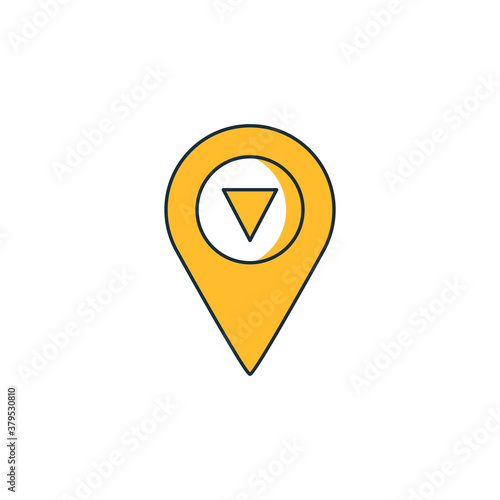 Free Download location map pin yellow theme icon - GFXLoad
