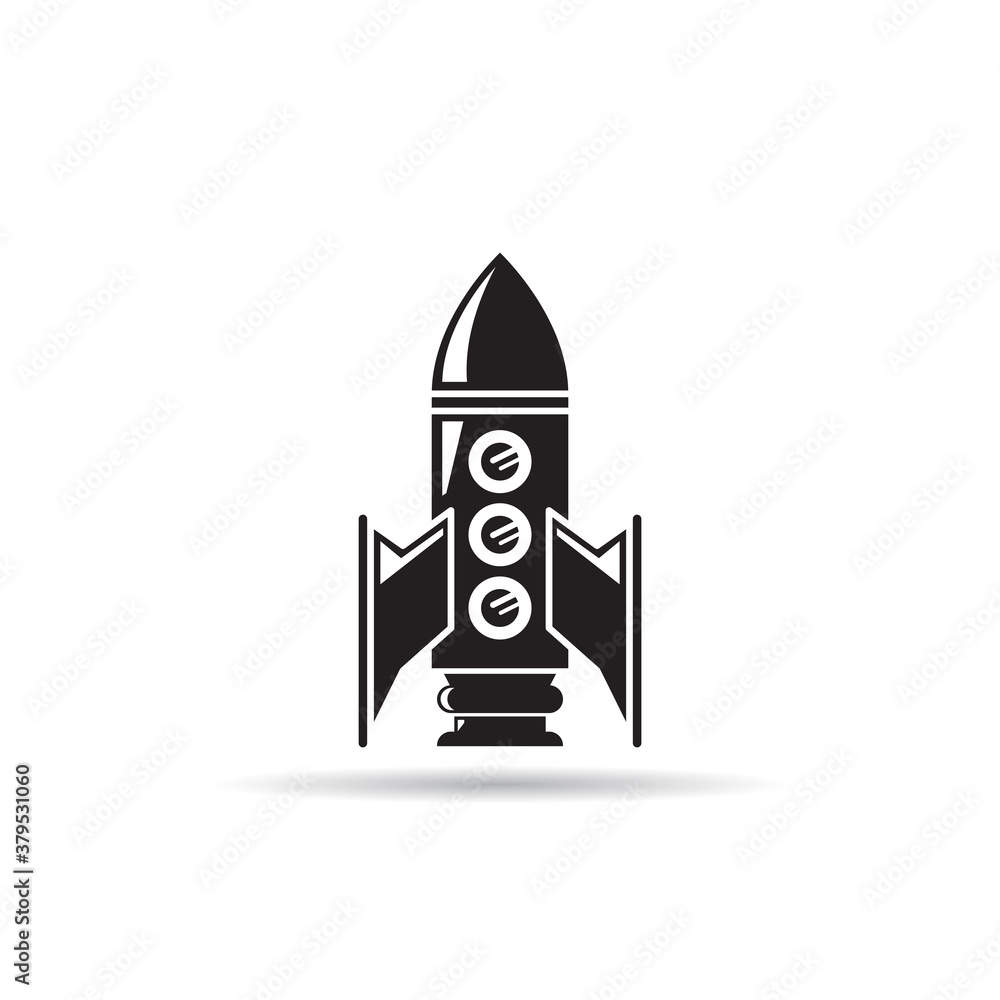 Obraz premium rocket and spaceship icon vector