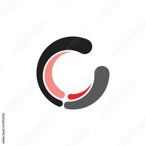 3D CI letter logo design vector