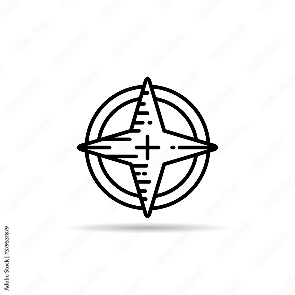 compass symbol vector illustration on white background compass symbol vector illustration on white background