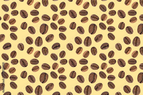 The pattern of coffee beans