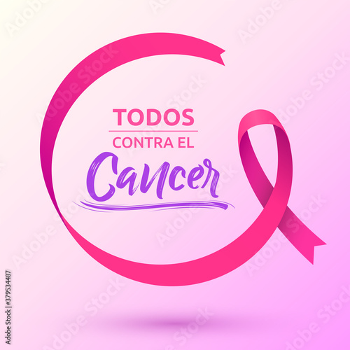 Todos Contra el Cancer, All Against Cancer Spanish tex Breast Cancer Awareness Month.