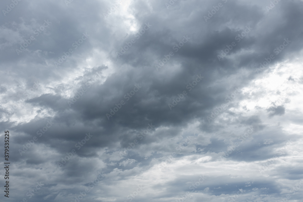 Fototapeta premium Background of dark clouds before a thunder-storm
