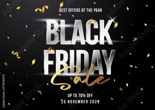 Black friday sale banner layout background