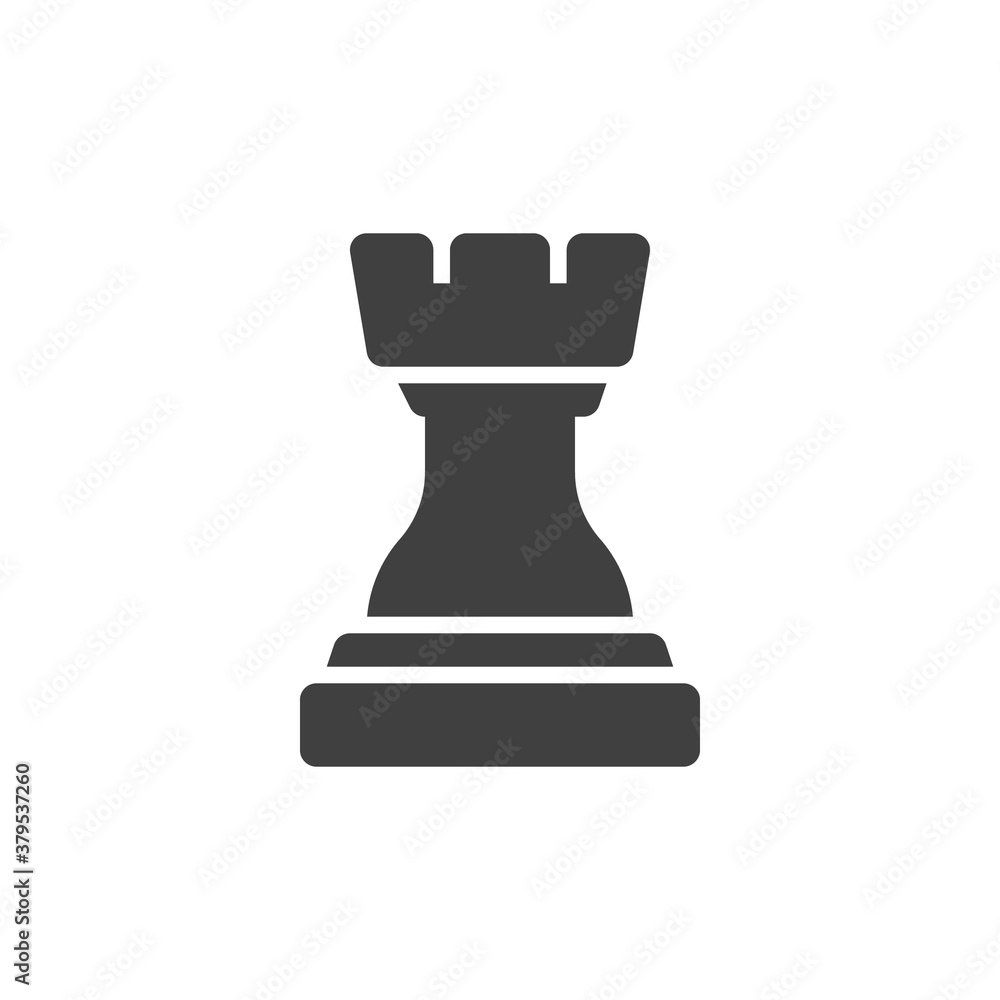 Chess rook vector icon. filled flat sign for mobile concept and web design. Chess strategy glyph icon. Symbol, logo illustration. Vector graphics Chess rook vector icon. filled flat sign for mobile concept and web design. Chess strategy glyph icon. Symbol, logo illustration. Vector graphics