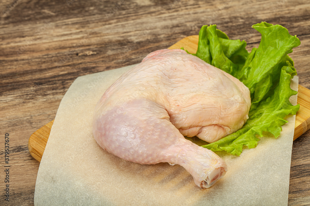 Raw chicken leg for cooking Raw chicken leg for cooking