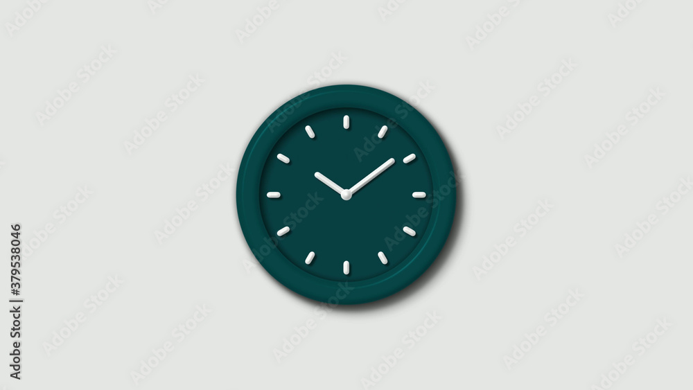 New cyan dark 3d wall clock on white background,wall clock New cyan dark 3d wall clock on white background,wall clock