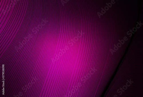 Dark Pink vector pattern with bent lines.