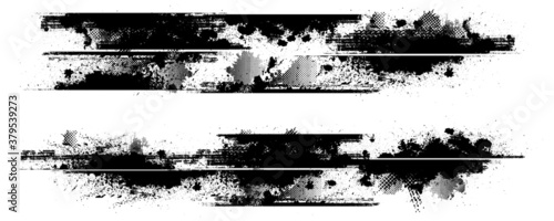 Edges Vector Set . Design Elements . Grunge Borders , Dividers or Brush Strokes .