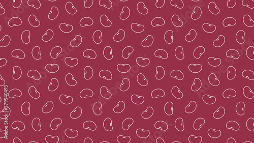 Kidney beans pattern wallpaper. Kidney beans doodle symbol.