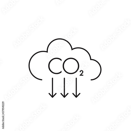 co2. vector line icon
