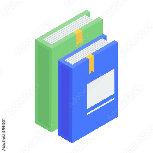 
A trendy style of books icon.
