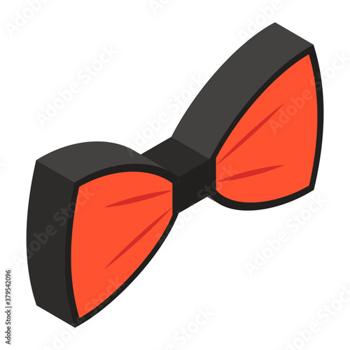 
Editable isometric vector design of bow tie icon
