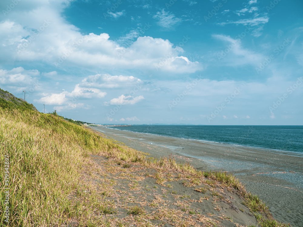 神奈川県大磯町 大磯こゆるぎの浜の風景 神奈川県大磯町 大磯こゆるぎの浜の風景