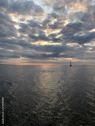 sunset over the sea