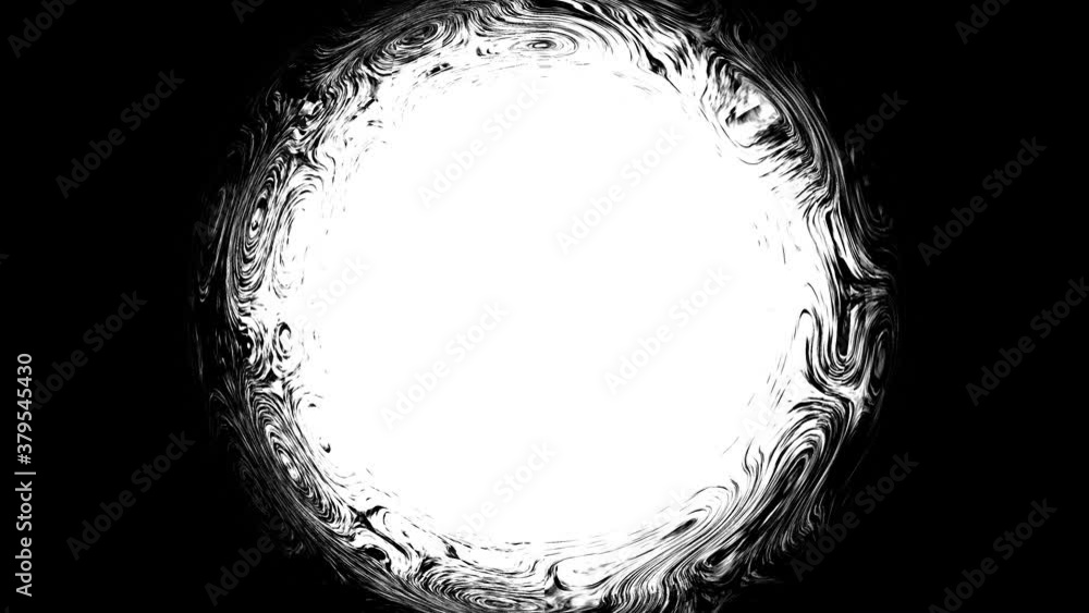 Morphing Circle With Liquid Effect Edges Collapsing Into Centre Hole Morphing Circle With Liquid Effect Edges Collapsing Into Centre Hole