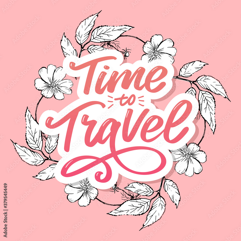 Obraz premium Travel life style inspiration quotes lettering. Motivational typography. Calligraphy graphic design element. Collect moments Old ways wont open new doors. Lets go explore. Every picture tells a story