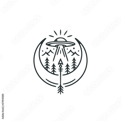 amazing of fine line art, a combination of a simple and a clean, is a cool logo, tattoo art, or design for anything.