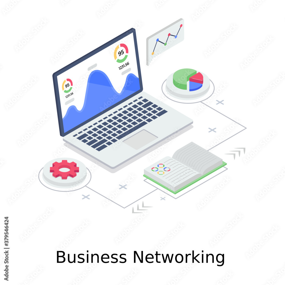 
Business networking vector design, online business 
