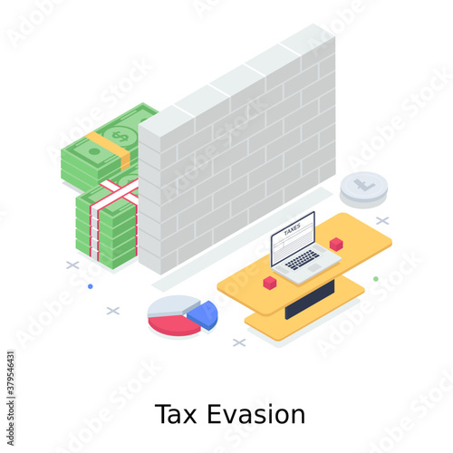 
Cash behind a wall, tax evasion 
