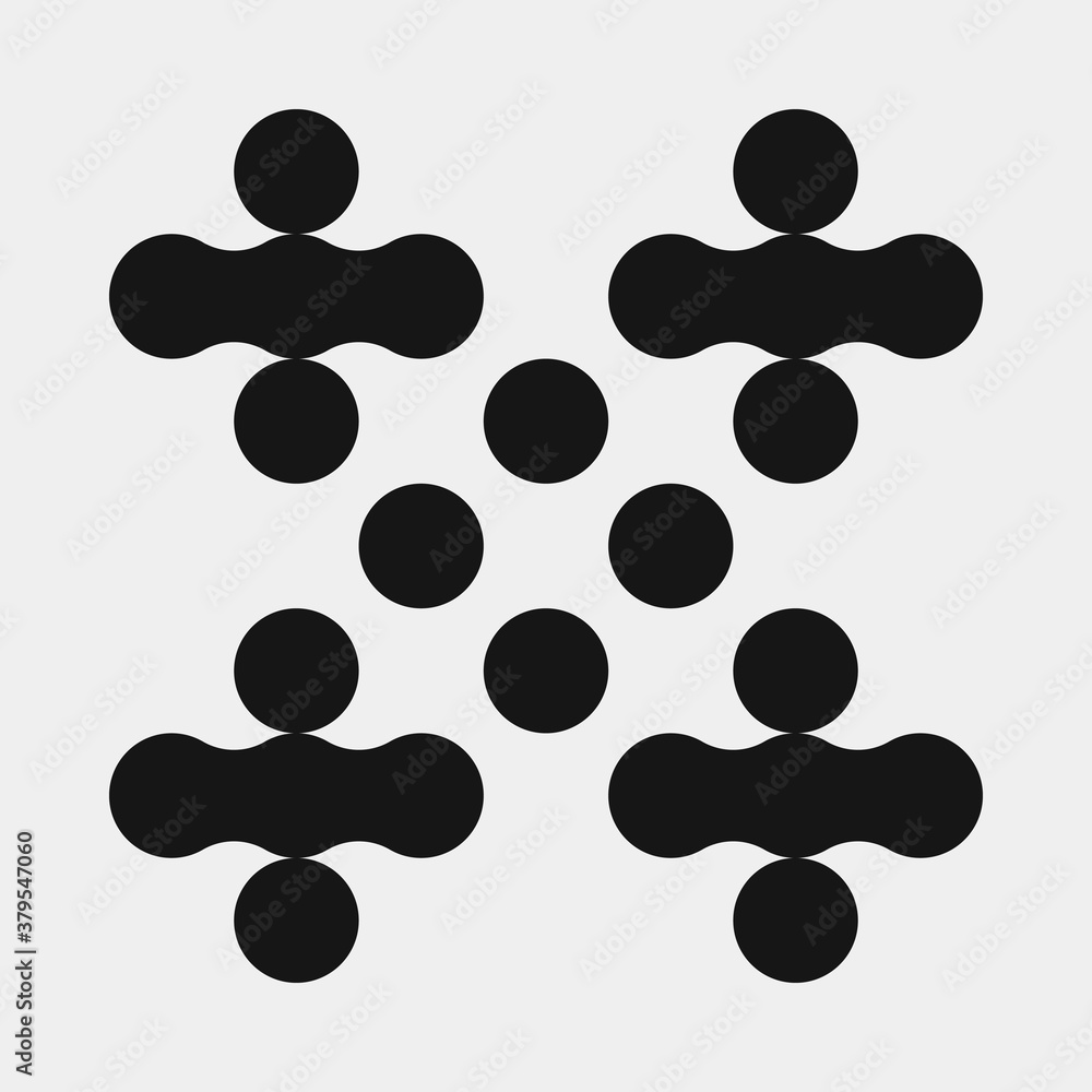 Abstract Cross Pattern Dots Logo generative computational art illustration Abstract Cross Pattern Dots Logo generative computational art illustration