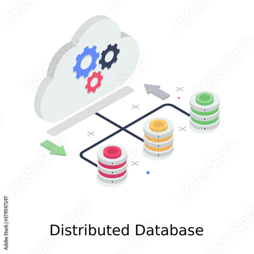 
Distributed database in modern style, shared database 
