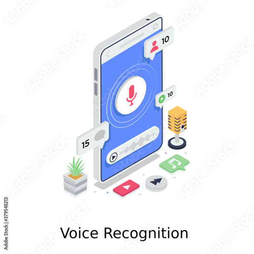 
Voice recorder vector style in editable style 
