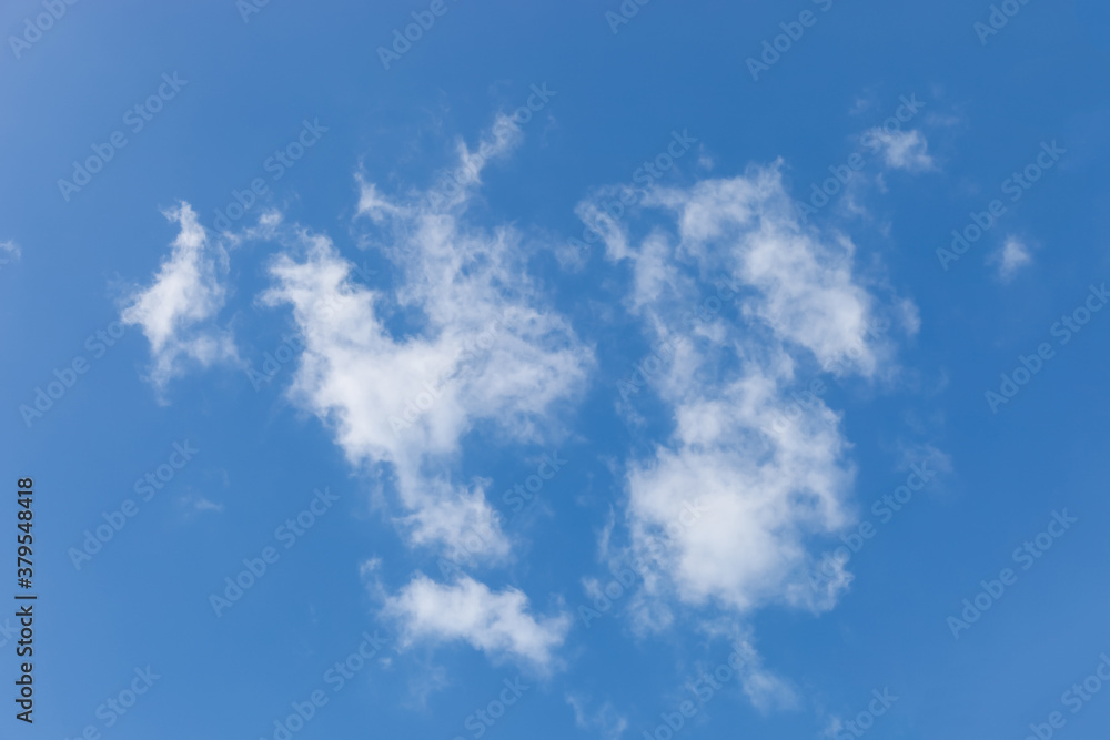 nature background. white clouds over blue sky