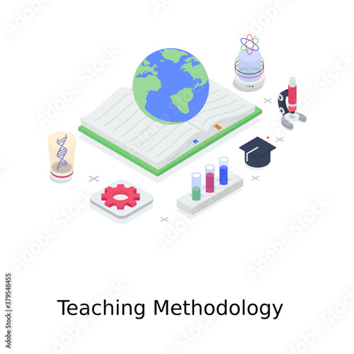
A design of teaching methodology in isometric style 
