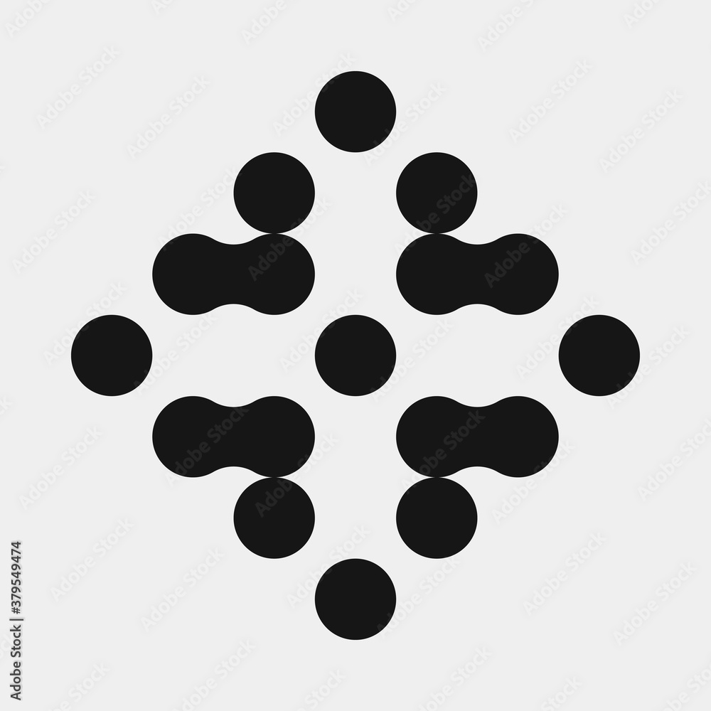 Abstract Cross Pattern Dots Logo generative computational art illustration Abstract Cross Pattern Dots Logo generative computational art illustration