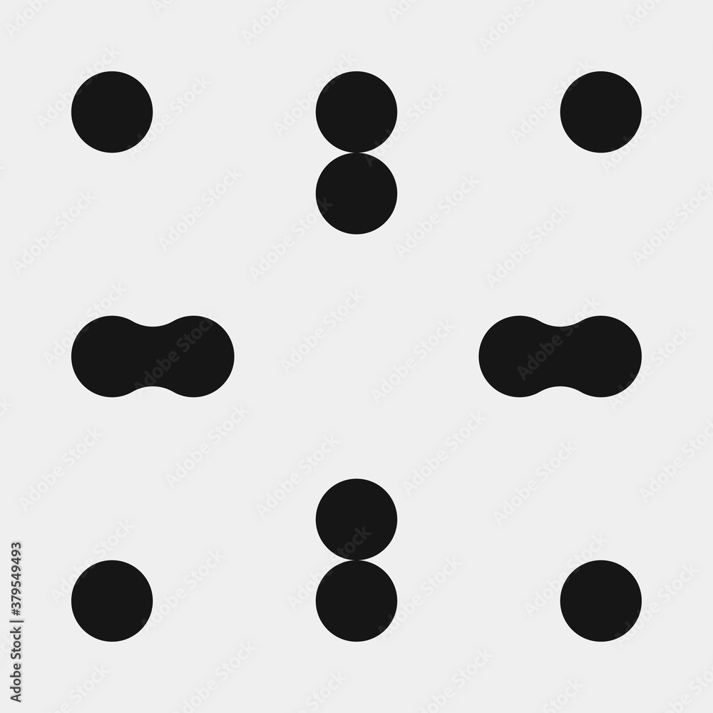 Fototapeta premium Abstract Cross Pattern Dots Logo generative computational art illustration