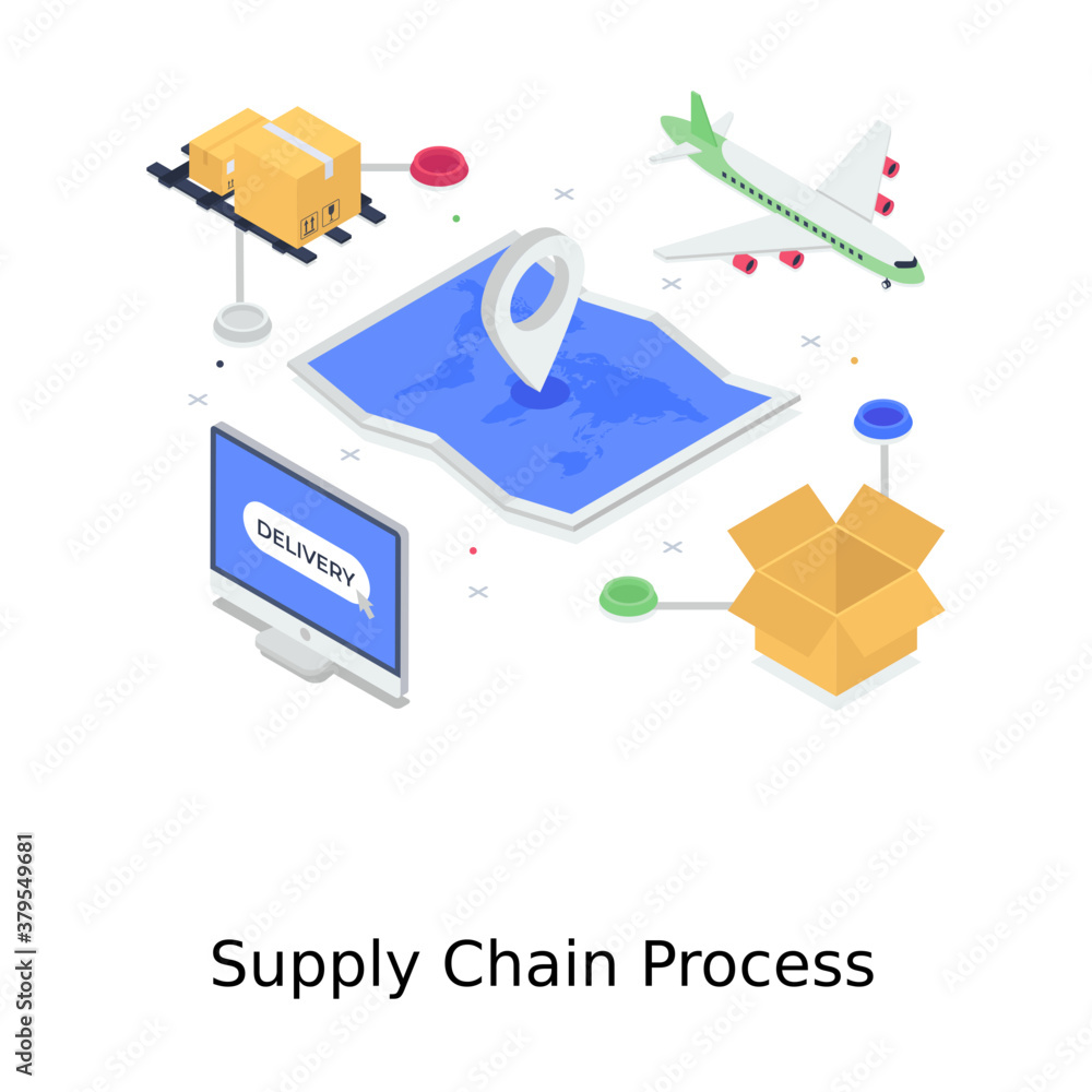 Supply chain process vector style
Supply chain process vector style