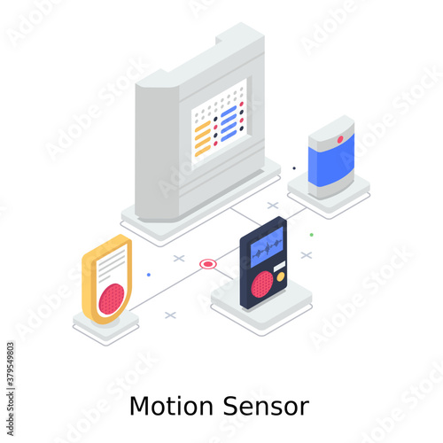 
A motion sensor vector design, sensor machine
