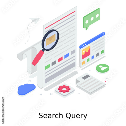 
A design of search query in editable style 

